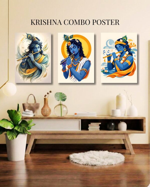 Krishna Combo Poster Set of 3
