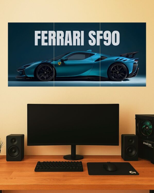 Ferrari SF90 split poster set
