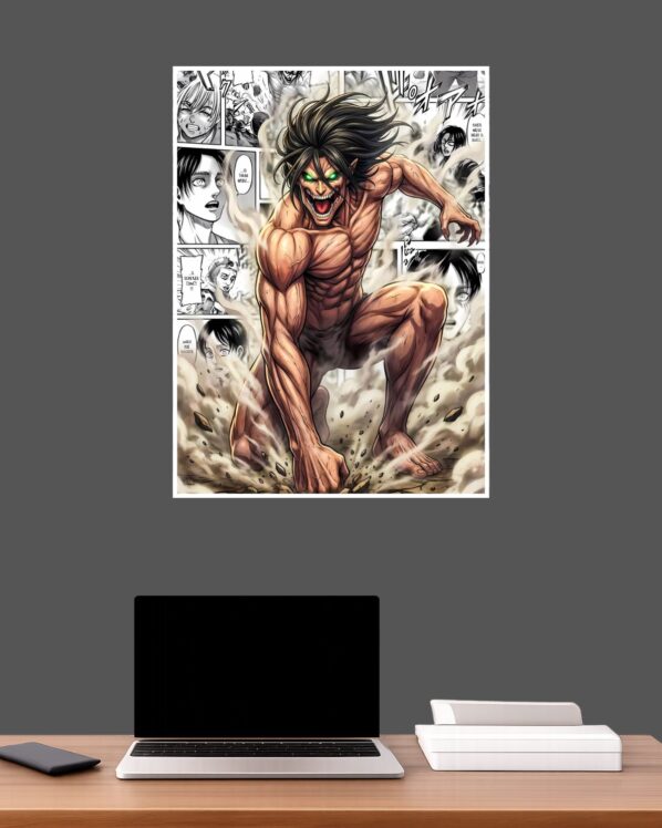 Eren Yeager Titan Rage Poster